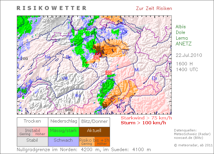 Risikowetter Karte